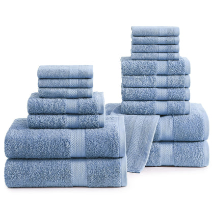 LANE LINEN Towel Set Soft Absorbent Quick Dry 100% Cotton 6 Piece - Allure