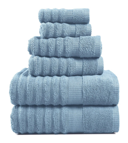 LANE LINEN Towel Set Soft Absorbent Quick Dry 100% Cotton 6 Piece - Allure