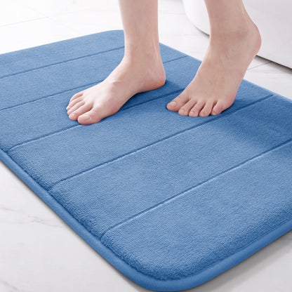 Yimobra Memory Foam Bath Mat, Super Soft & Absorbent Bathroom Rug, Grey