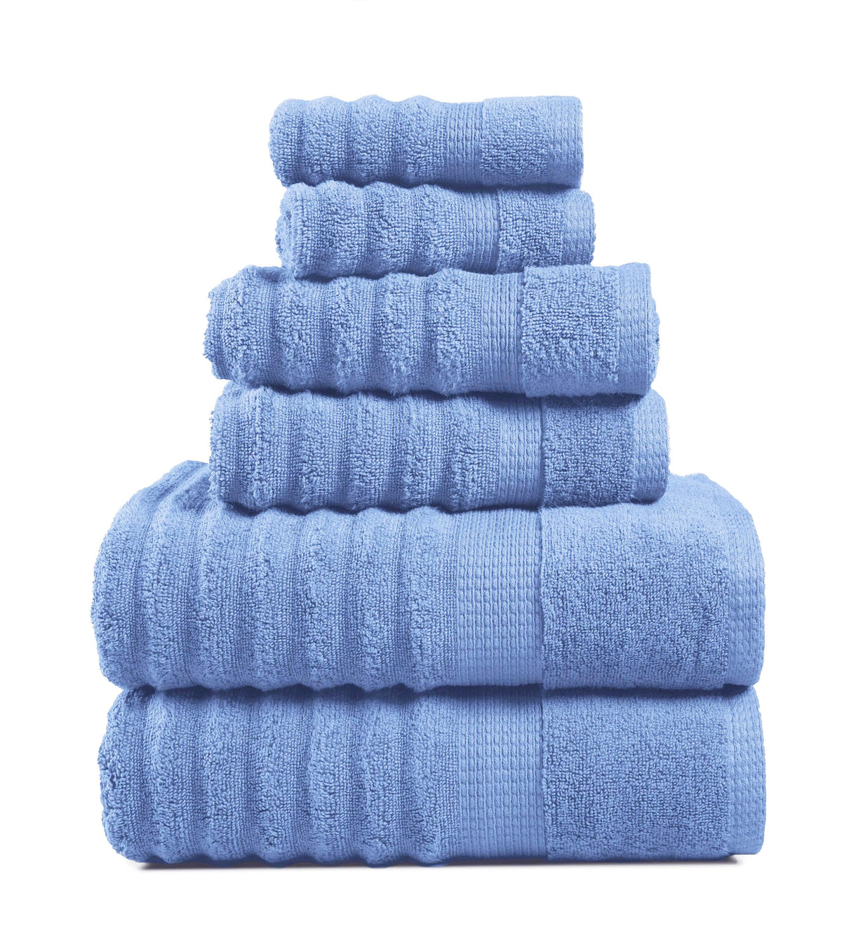 LANE LINEN Towel Set Soft Absorbent Quick Dry 100% Cotton 6 Piece - Allure
