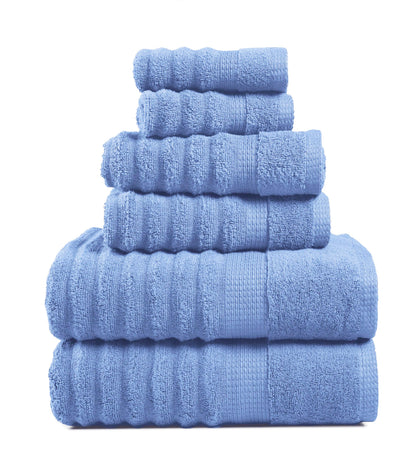 LANE LINEN Towel Set Soft Absorbent Quick Dry 100% Cotton 6 Piece - Allure