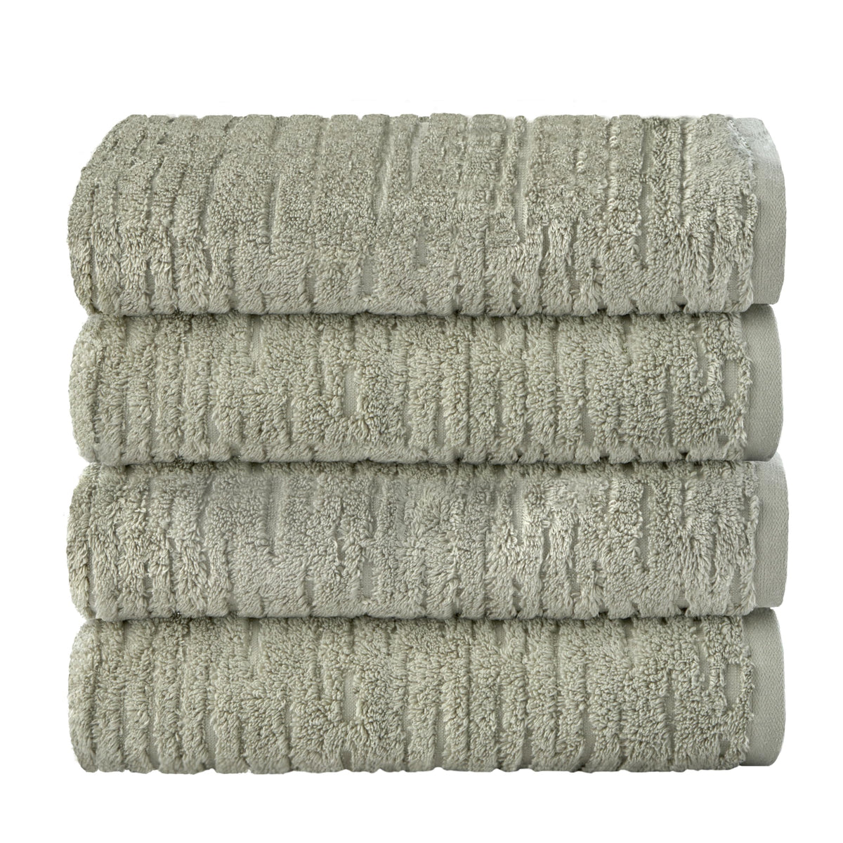 SKL Home CloudSoft Hand Towel Set, 2-Piece, 100% Cotton Luxury, Oatmeal