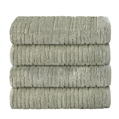SKL Home CloudSoft Hand Towel Set, 2-Piece, 100% Cotton Luxury, Oatmeal
