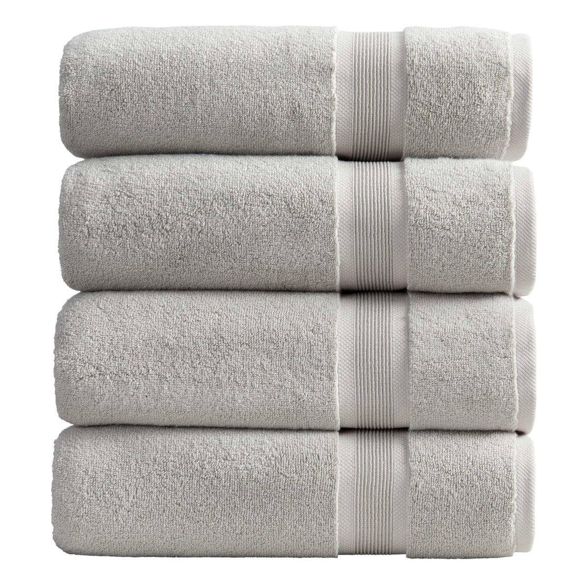 Springtree Home Luxury Bamboo Rayon Plush Bath Towel Set | 4-Pack | White