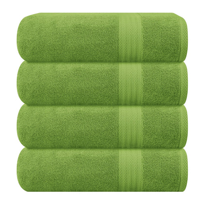 GLAMBURG Ultra Soft 8-Piece Towel Set - 100% Pure Ringspun Cotton, Contains 2 Oversized Bath Towels 27x54, 2 Hand Towels 16x28, 4 Wash Cloths 13x13 - Ideal for Everyday use, Hotel & Spa - Pink