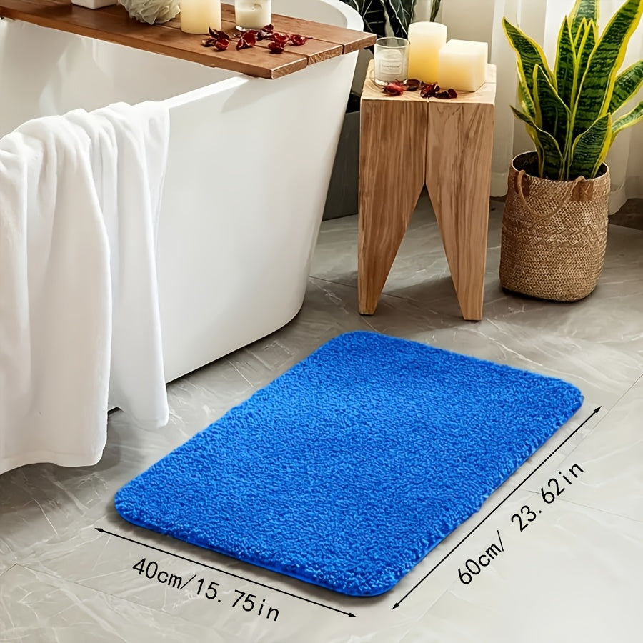Long Plush Super Absorbent Bath Mat, Non-Slip And Anti-Fall, Ultra-Soft Walking Feel, Comfortable And High-Quality Bath Carpet, Suitable for Bathtub, Shower, Bathroom Additions, Home Decor Floor Mat, Safe Choice for Bathroom