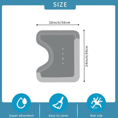 Bathroom Toilet Mat, 3-Piece Set – Quick-Dry Absorbent Floor Mat with Rubber Non-Slip Backing. Suitable for bathroom, sink area, toilet, kitchen, living room, next to bathtub, laundry room, bathroom decor, bedroom, and pet drinking area.,back to school