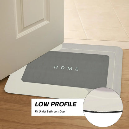 Set of 3 Absorbent Bath Mat Magic Rug Sets（0.12inch Thickness）, Quick Drying Bath Mat Non-Slip Floor Rug Rubber Backed for Bathroom Kitchen Shower Sink (23.22''x23.22''+19.29''x31.10''+15.35''x23.22'')Tapete de baño antideslizante
