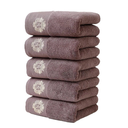 Unisex 5-Piece Thick Ultra Soft Bath Towel Gift Pack for Couples, Highly Absorbent Water Absorbent Quick Dry, 35x75cm Home Bathroom Hand & Body Towels