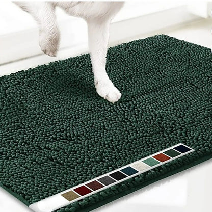 Indoor Door Mat, Bathroom Mat Set, Super Absorbent Microfiber Chenille Entryway Rug, Non-Slip Front Door Mat, Quick Dry Machine Washable Pet-Friendly Mats for Entryway/Hallway/Kitchen