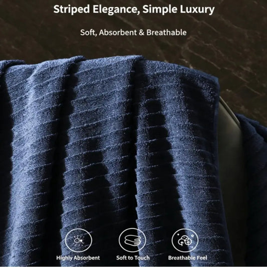 100% Combed Cotton Bath Towel, 430g Plush Touch Quick-Dry Large Towel (70x140cm) for Bathroom Daily Use, Shower Wrap