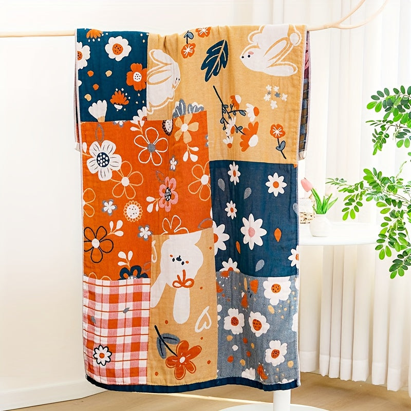 1pc 100% Cotton , Soft, Quick-Drying, And Absorbent. Ideal for Bedding, Sofa Throws, And Outdoor Beach Use. Perfect for Home Or Beach Outings And Other Locations. A Great Gift for, Measuring 27 by 55 Inches