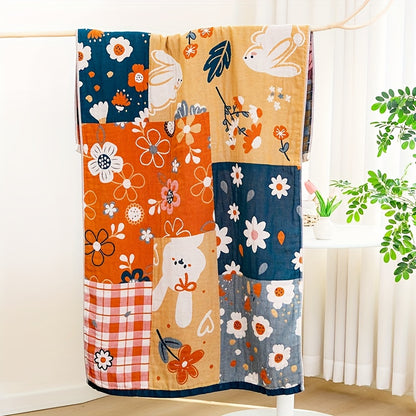 1pc 100% Cotton , Soft, Quick-Drying, And Absorbent. Ideal for Bedding, Sofa Throws, And Outdoor Beach Use. Perfect for Home Or Beach Outings And Other Locations. A Great Gift for, Measuring 27 by 55 Inches
