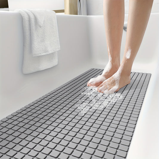 DEXI Bath Tub Shower Mat Non-Slip 15.7" X 39.4" Extra Long Bathtub Mats, Suction Cups, Drain Holes, Machine Washable Bathroom Mat, Christmas Decoration Christmas Gift