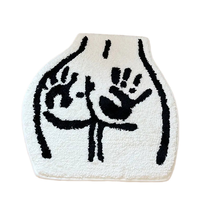 LAKEA Sexy Bathroom Rugs Soft Tufted Rugs Non-Slip Absorbent Handmade Rugs Bedroom Kitchen Bathroom Rugs Home Decor Room Decor White