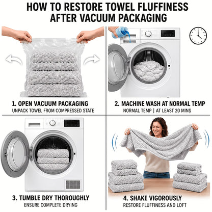 New Four-Layer Gauze Household Towel Set | Thickened, Soft, Absorbent, Quick-Drying Jacquard Hand Towel | Fresh, Pastoral Style Multi-Functional Hand Towel And Kitchen Towel