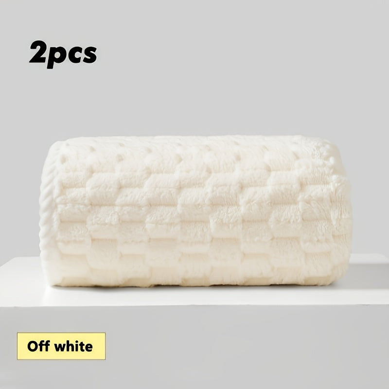2-pack Waffle Super Soft Absorbent Towel, Adult Super Absorbent Ultra-fine Fiber Towel, Quick Drying Texture Towel, Soft Spa And Fitness Towel, Durable And Suitable for Daily Use -80%, 20% Acrylic, Spa Towel, Quick Drying Towel, Adult Bath Towel