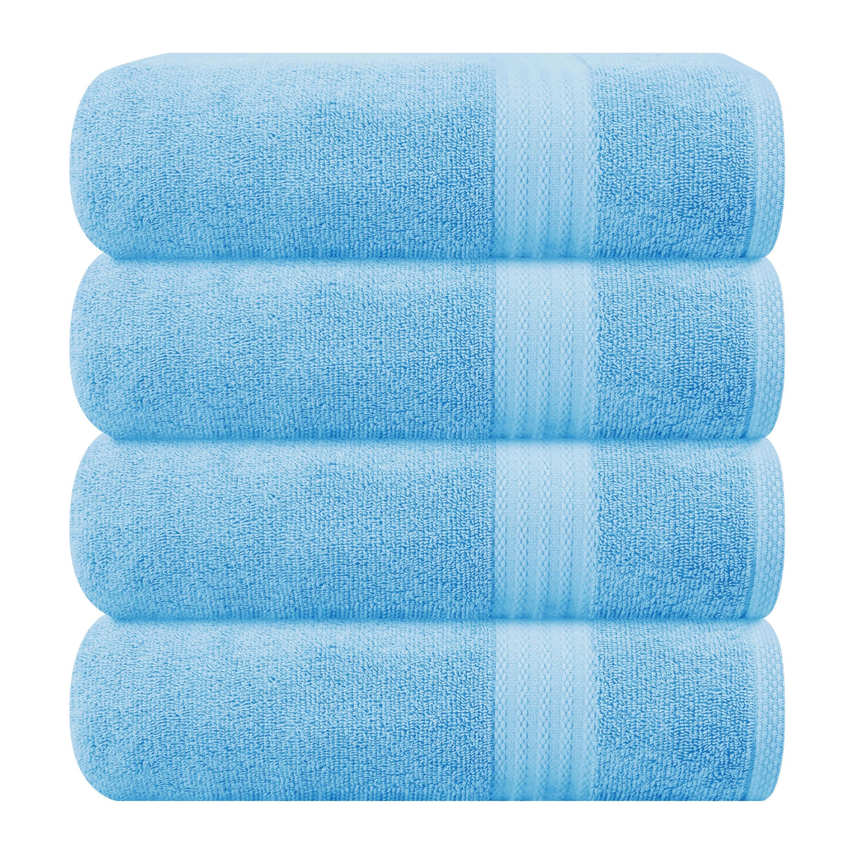 GLAMBURG Ultra Soft 8-Piece Towel Set - 100% Pure Ringspun Cotton, Contains 2 Oversized Bath Towels 27x54, 2 Hand Towels 16x28, 4 Wash Cloths 13x13 - Ideal for Everyday use, Hotel & Spa - Pink