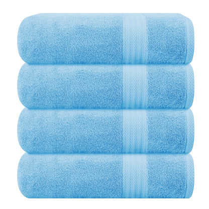 GLAMBURG Ultra Soft 8-Piece Towel Set - 100% Pure Ringspun Cotton, Contains 2 Oversized Bath Towels 27x54, 2 Hand Towels 16x28, 4 Wash Cloths 13x13 - Ideal for Everyday use, Hotel & Spa - Pink