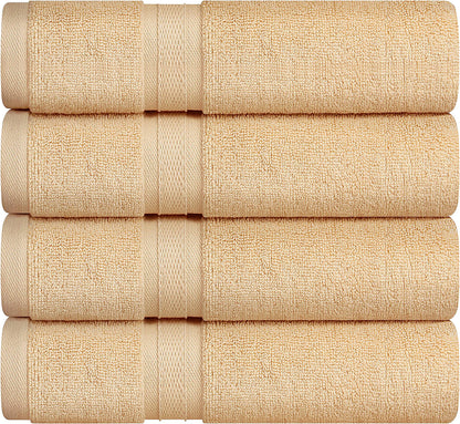 Towel and Linen Mart 100% Cotton 6 Pack Bath Towel Set, Quick Dry, Super Absorbent, Light Weight, Soft, (27 x 54 Pack of 6) Beige, White, Grey, Sky Blue, SAGE Green, Navy