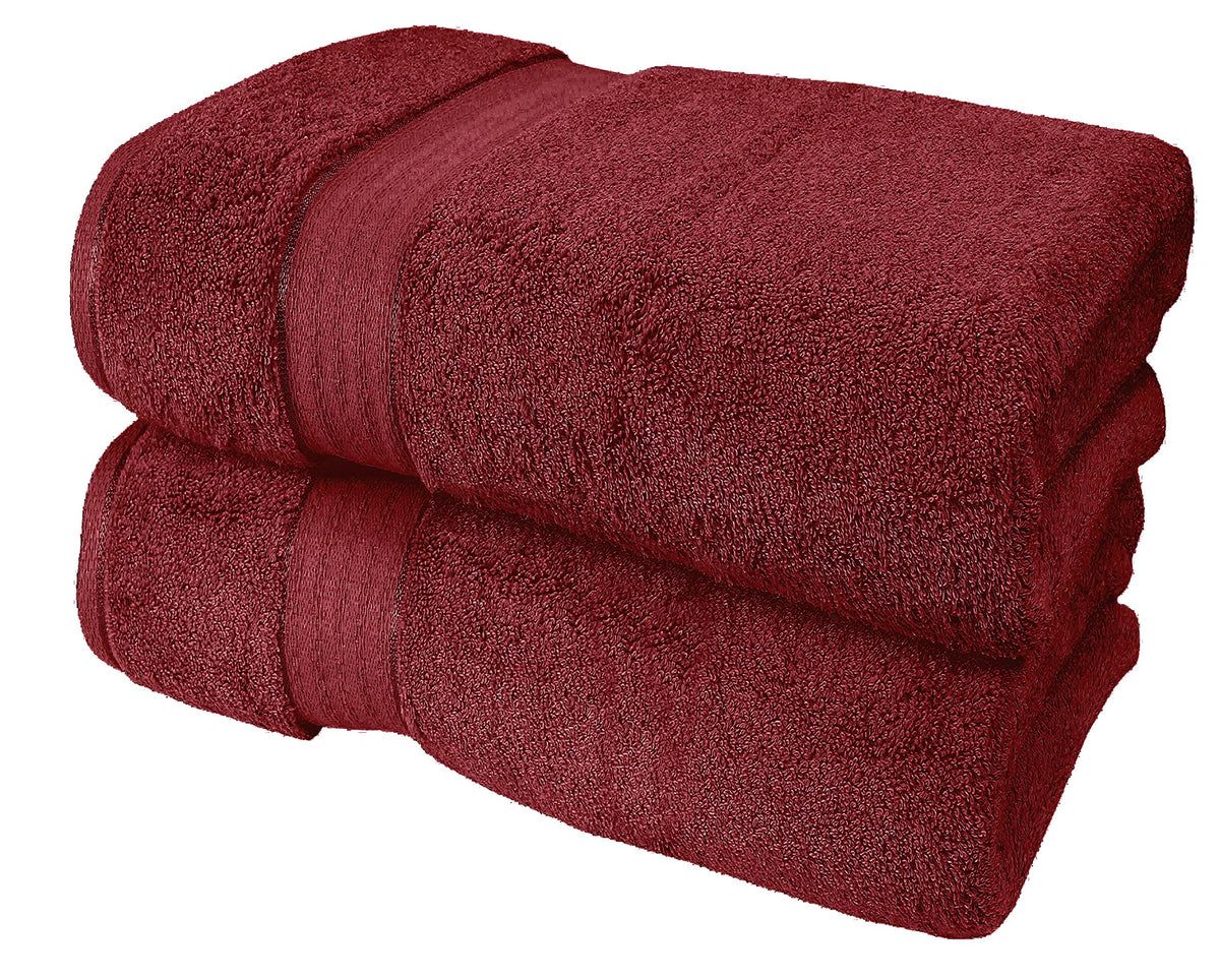 GLAMBURG Ultra Soft 8-Piece Towel Set - 100% Pure Ringspun Cotton, Contains 2 Oversized Bath Towels 27x54, 2 Hand Towels 16x28, 4 Wash Cloths 13x13 - Ideal for Everyday use, Hotel & Spa - Pink