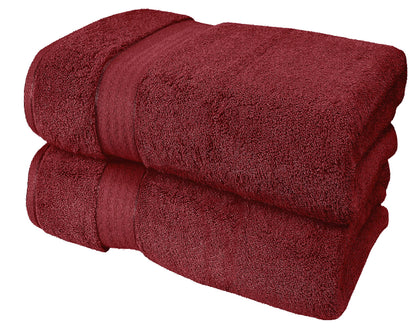 GLAMBURG Ultra Soft 8-Piece Towel Set - 100% Pure Ringspun Cotton, Contains 2 Oversized Bath Towels 27x54, 2 Hand Towels 16x28, 4 Wash Cloths 13x13 - Ideal for Everyday use, Hotel & Spa - Pink