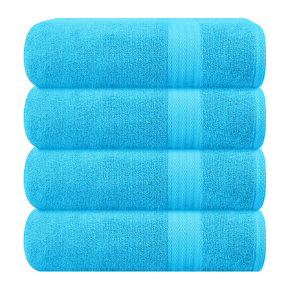 GLAMBURG Ultra Soft 8-Piece Towel Set - 100% Pure Ringspun Cotton, Contains 2 Oversized Bath Towels 27x54, 2 Hand Towels 16x28, 4 Wash Cloths 13x13 - Ideal for Everyday use, Hotel & Spa - Pink
