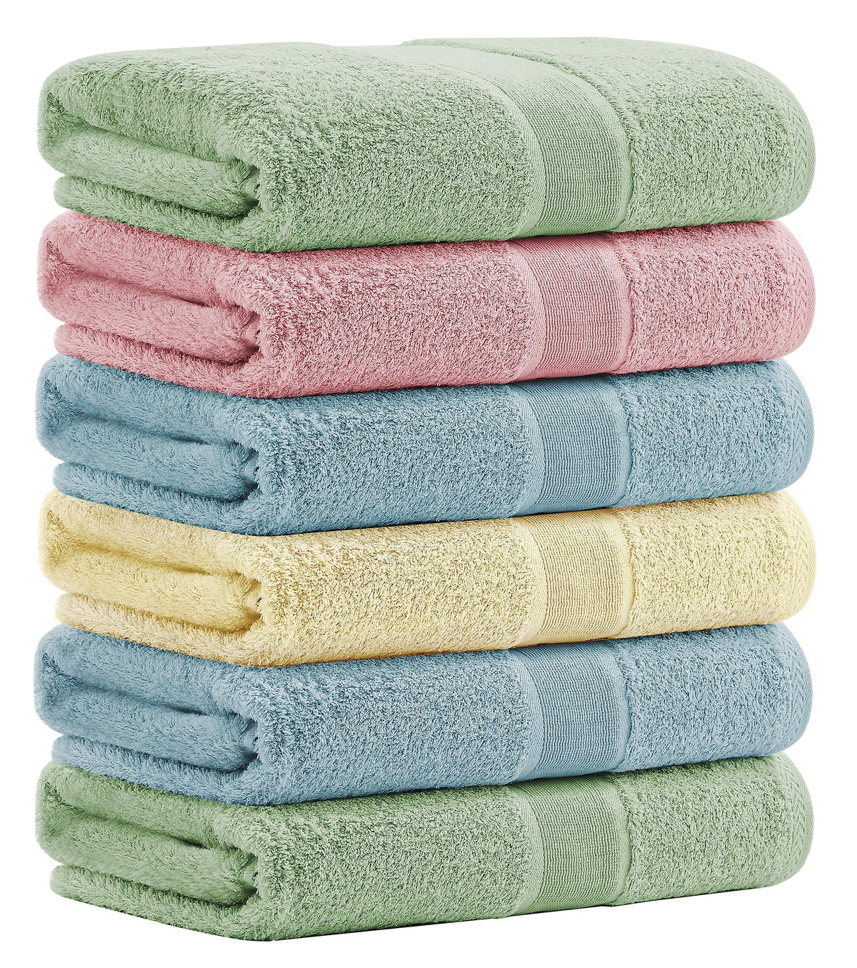 Aibaser Viscose from Bamboo and Cotton Bath Towels Set of 6-27x54 Inch Ultra Soft, Highly Absorbent Large Shower Towels for Bathroom, Spa & Gym