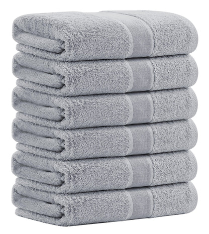 Aibaser Viscose from Bamboo and Cotton Bath Towels Set of 6-27x54 Inch Ultra Soft, Highly Absorbent Large Shower Towels for Bathroom, Spa & Gym