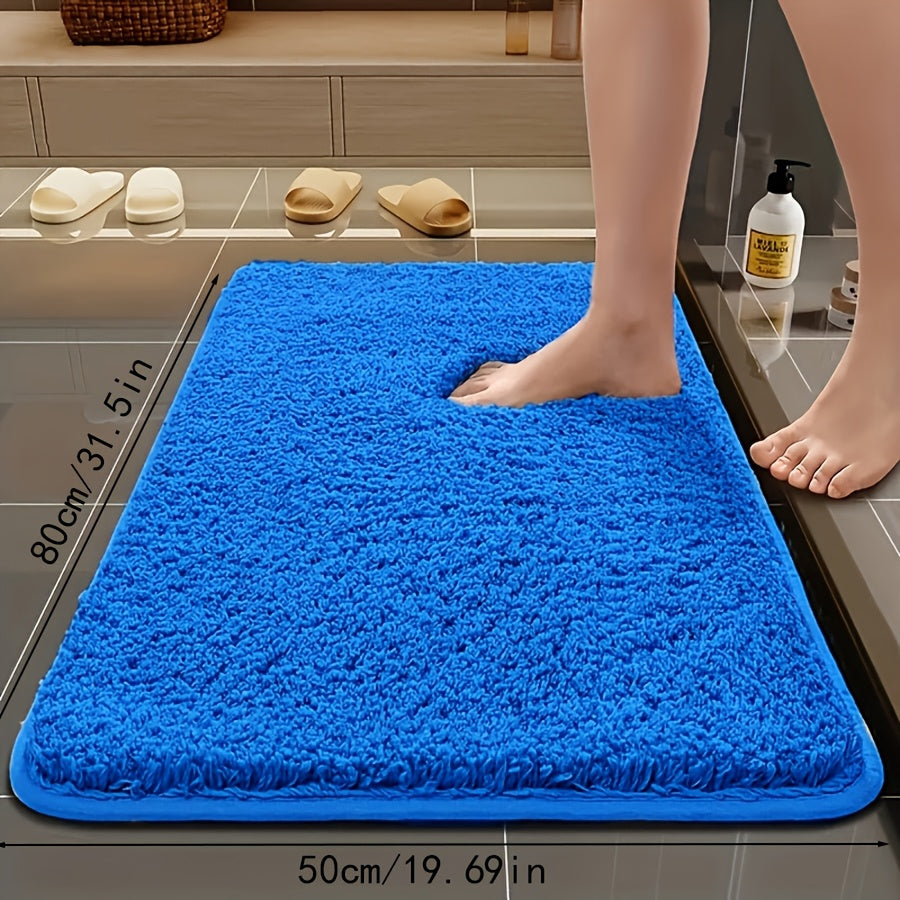 Long Plush Super Absorbent Bath Mat, Non-Slip And Anti-Fall, Ultra-Soft Walking Feel, Comfortable And High-Quality Bath Carpet, Suitable for Bathtub, Shower, Bathroom Additions, Home Decor Floor Mat, Safe Choice for Bathroom