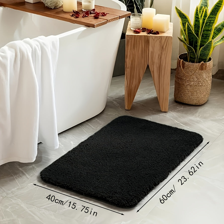 Long Plush Super Absorbent Bath Mat, Non-Slip And Anti-Fall, Ultra-Soft Walking Feel, Comfortable And High-Quality Bath Carpet, Suitable for Bathtub, Shower, Bathroom Additions, Home Decor Floor Mat, Safe Choice for Bathroom