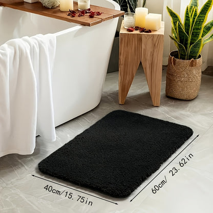 Long Plush Super Absorbent Bath Mat, Non-Slip And Anti-Fall, Ultra-Soft Walking Feel, Comfortable And High-Quality Bath Carpet, Suitable for Bathtub, Shower, Bathroom Additions, Home Decor Floor Mat, Safe Choice for Bathroom