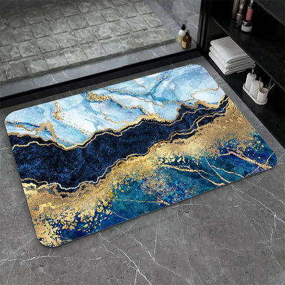 Diatomaceous Earth Bath Mat,Black Funny Skull Non-Slip Volume Super Absorbent Fast Drying for Bathroom Kitchen Door mat,Eco-Friendly Easy to Clean 16×24Inch (40 * 60cm)