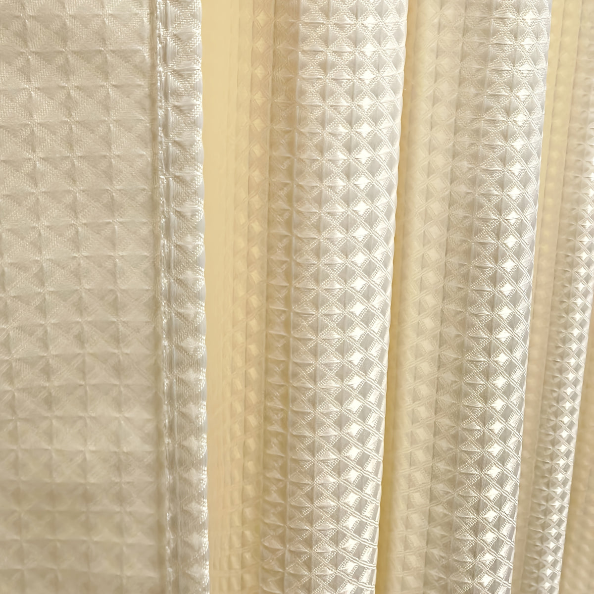1pc Thickened Jacquard Laminated Waffle Weave Shower Curtain, Thickened Waffle Weave Shower Curtain, Includes Matching Hooks, Home Decor Curtain, Bathroom Curtain