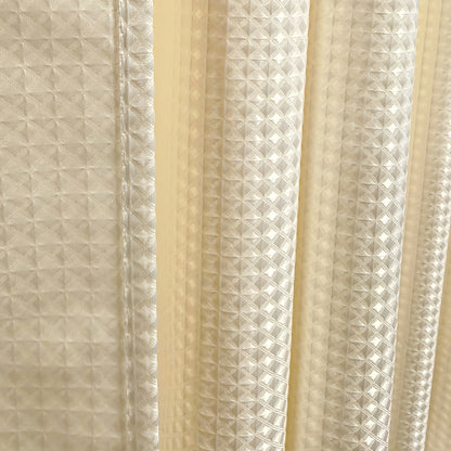 1pc Thickened Jacquard Laminated Waffle Weave Shower Curtain, Thickened Waffle Weave Shower Curtain, Includes Matching Hooks, Home Decor Curtain, Bathroom Curtain