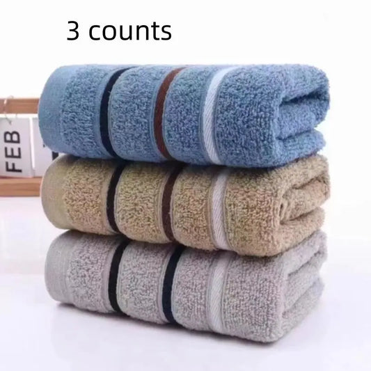 Soft Water Absorbent Bath Towel, 3 Counts/set Striped Pattern Bath Towel, Household Bathroom Supplies for Home Hotel Salon Dormitory, Super Absorbent Towel, Striped Towels