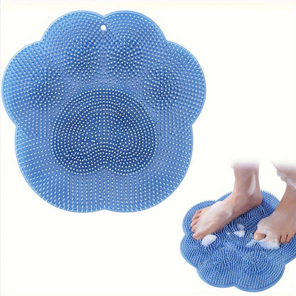 1pc Bath Massage Mat, Foot Washer, Back Scrubber, Shower Foot Mat, Bathroom Additions, Shower Supplies, Bathroom Foot Scrubber