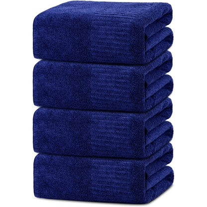 SEISSO Bath Towels Set of 2 or 4 Premium Bath Towels 35” x 63” Oversized Towels for Bathroom Quick Drying & Lightweight Bath Sheets Towels for Adults -... Dark Blue Smooth