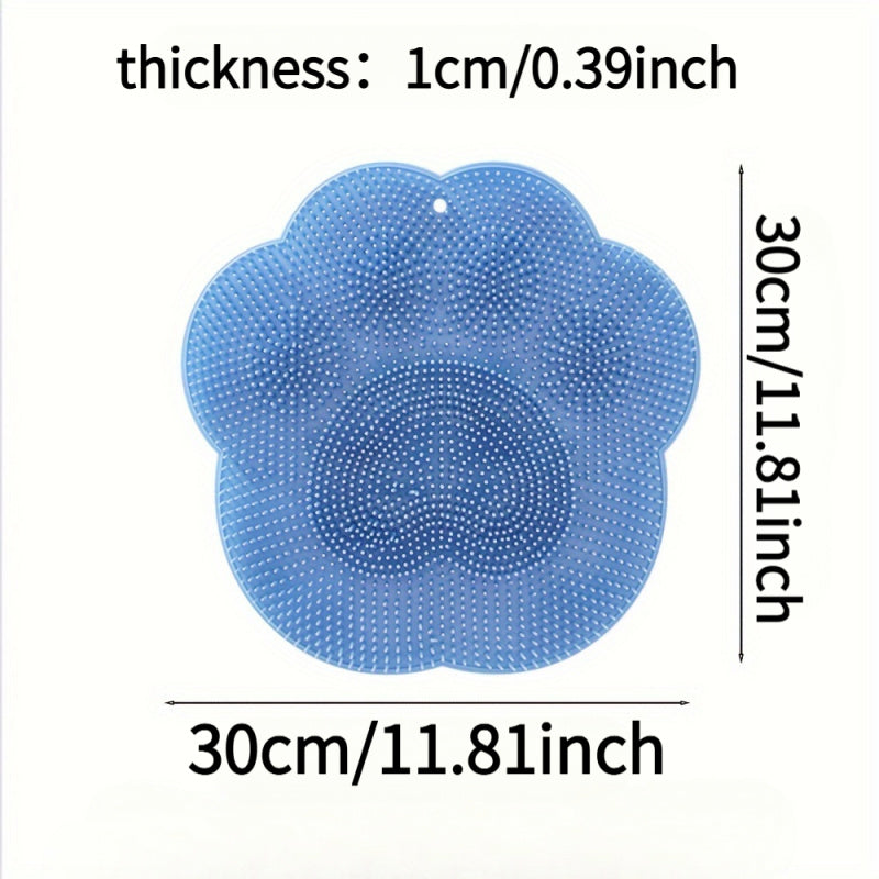 1pc Bath Massage Mat, Foot Washer, Back Scrubber, Shower Foot Mat, Bathroom Additions, Shower Supplies, Bathroom Foot Scrubber