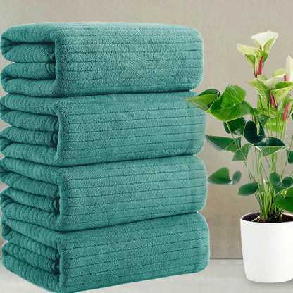 Bath Towel Set Pack of 4, 35.4"x 71" Microfiber Ultra Soft Highly Absorbent Bath Towel, Lightweight and Quick Drying Towels for Body, Sport, Yoga, SPA, Fitness, Grey