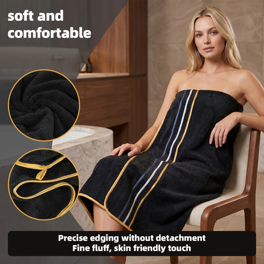 One Extra-large Bath Towel, 35.43*70.87inch, Tri-color Striped Bath Towel, Classic Style, Extra Large And Thick, Soft And Comfortable, Highly Absorbent, Suitable for Showering, Spa, Sports, Etc.