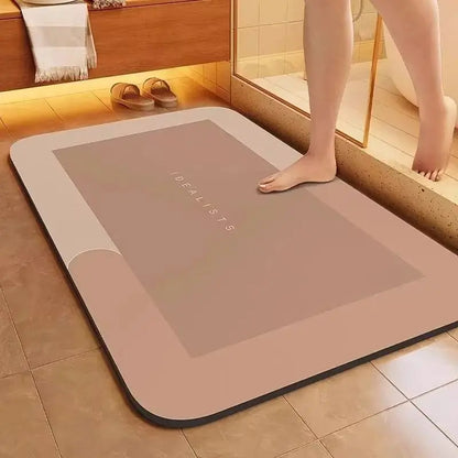 Soft Non-Slip Bath Mat, Quick-Dry, Super Absorbent, Geometric Design, Thick, Easy to Clean, for Bathroom, Laundry Room, Soft Absorbent Mats