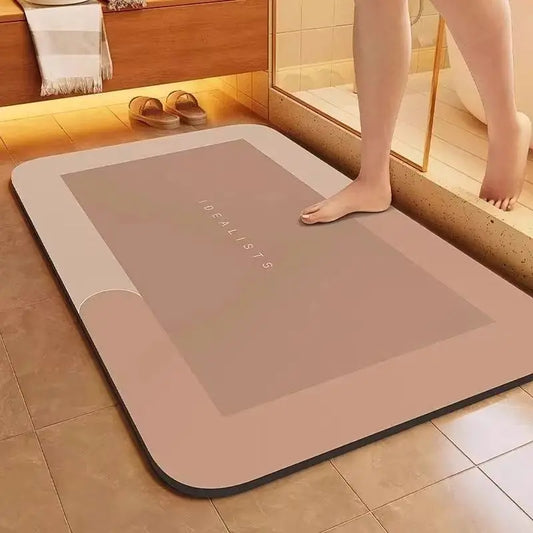 Soft Non-Slip Bath Mat, Quick-Dry, Super Absorbent, Geometric Design, Thick, Easy to Clean, for Bathroom, Laundry Room, Soft Absorbent Mats