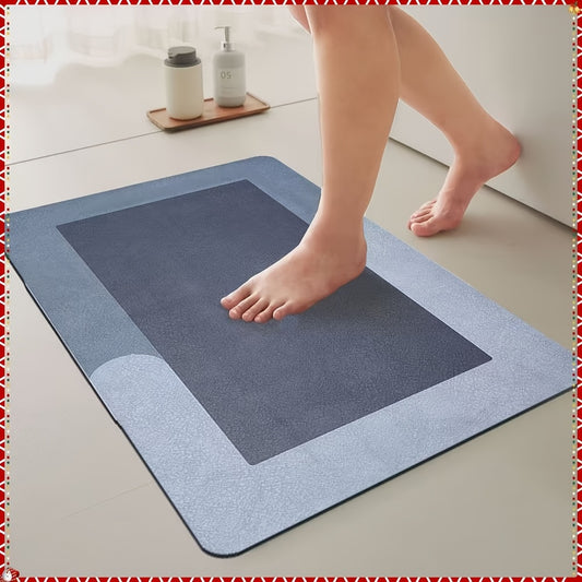 Absorbent Diatomite Bath Mat, Non-slip And Water-absorbing Floor Mat, Soft And Comfortable Bathroom Mat - Suitable for Bathroom, Shower, Laundry Room, Bedroom, Living Room, Doorstep Mat, Kitchen Floor Mat
