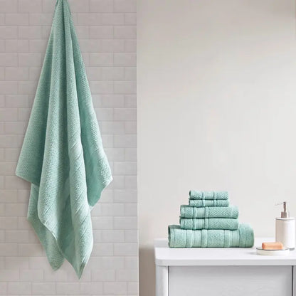 6 Piece Set Cotton Quick Dry Bath Towel