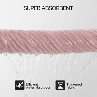 AMA SNOW 4-Pack Oversized Anti-Shrink Bath Towels - 27.6 inches x 55.1 inches Coral Fleece, Anti-Static, Soft, Quick-Dry, Striped, Breathable, Luxury Plush, Unisex, Fade Resistant, Cold Wash Safe for Bathroom, Personal Care, Beauty Use