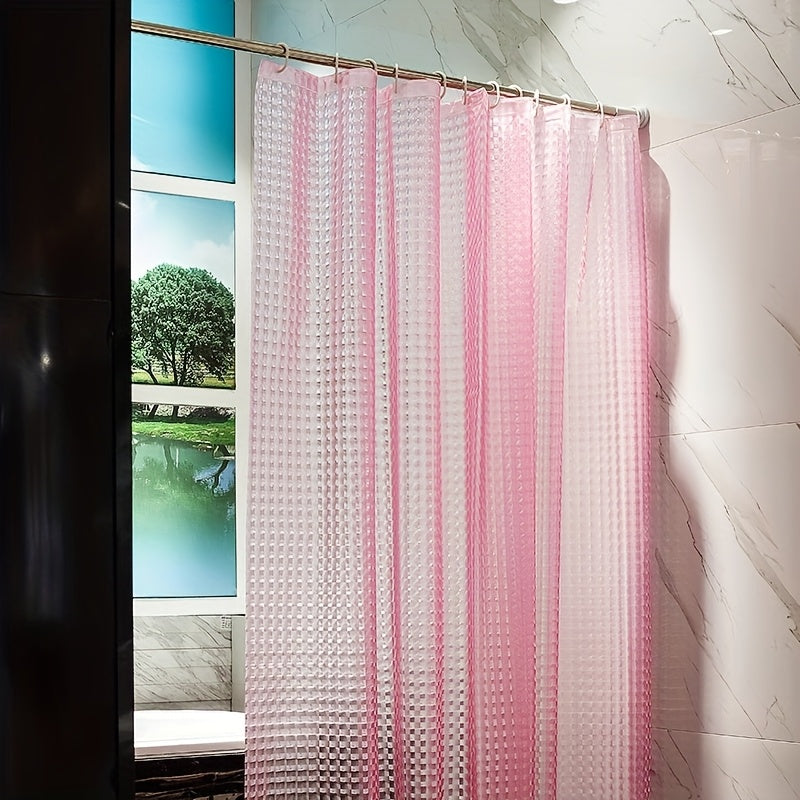 1pc EVA cat-eye pattern 3D shower curtain, ice block crystal texture shower curtain, with 12 hooks, semi-transparent bathroom partition curtain, home decoration, shower curtain liner, bathroom accessories, shower curtain size: 70.87in * 70.87in