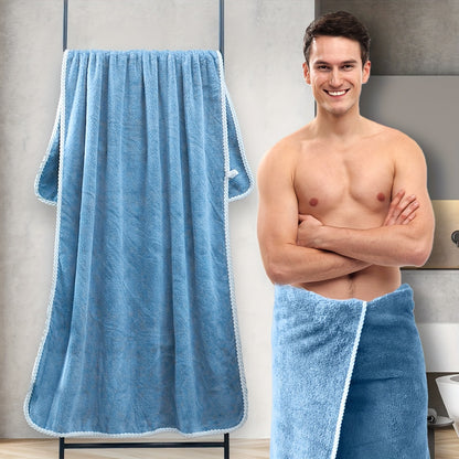 1pc Solid Color Extra Large Bath Towel for Men And Women Ultra Absorbent Ultra Soft