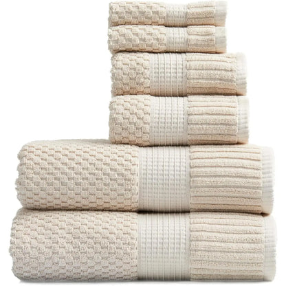 4 Pack 100% Cotton Bath Towels | Beige Towels | Oeko‑TEX Standard 100 | Soft & Absorbent, Quick‑Dry | Trinity Collection - Sand