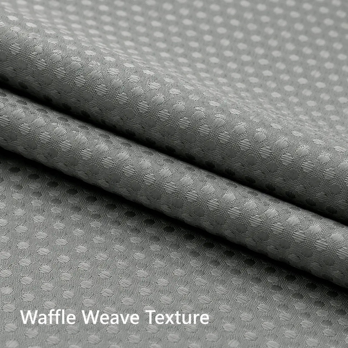 Hookless Waffle-Weave Shower Curtain Set, 72x75 in, with Washable White Fabric Liner (Snap Closures, Mesh Top), Waterproof Hotel-Style Bathroom Accessory for Home/Salon, Home Decor Supplies, Shower Curtains, Hookless Shower Curtain